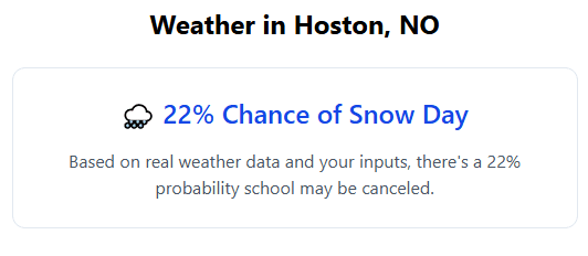 snow day calculator for checking weather